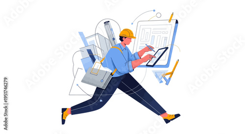 Dynamic global supply chain and local commerce concept featuring a vibrant flat vector illustration of a traditional floating market for international trade and logistics storytelling