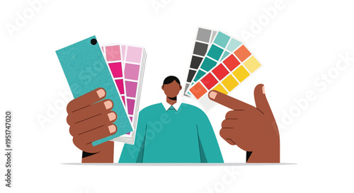 Visionary Black Creative Director performing a brand identity audit and color palette selection for a Tier 1 agency client