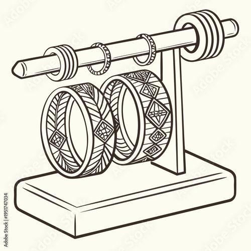 Bangles on a stand jewelry fashion accessories