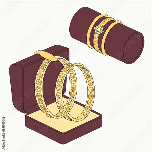 Gold bangles and jewelry box luxury jewelry bangle gold accessories