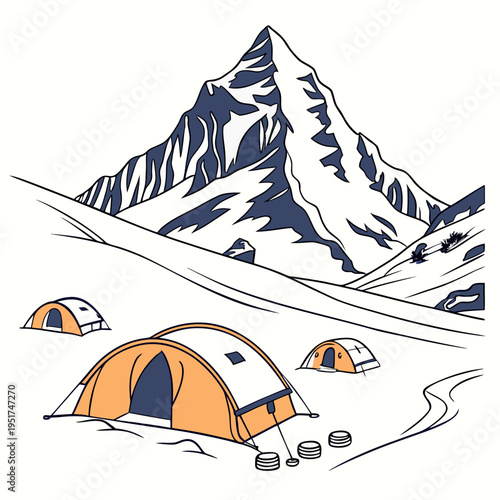 Snowy Mountain Tents winter outdoors