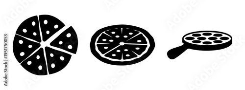Black and white vector illustration of sliced citrus fruits and citrus juicer kitchen tool
