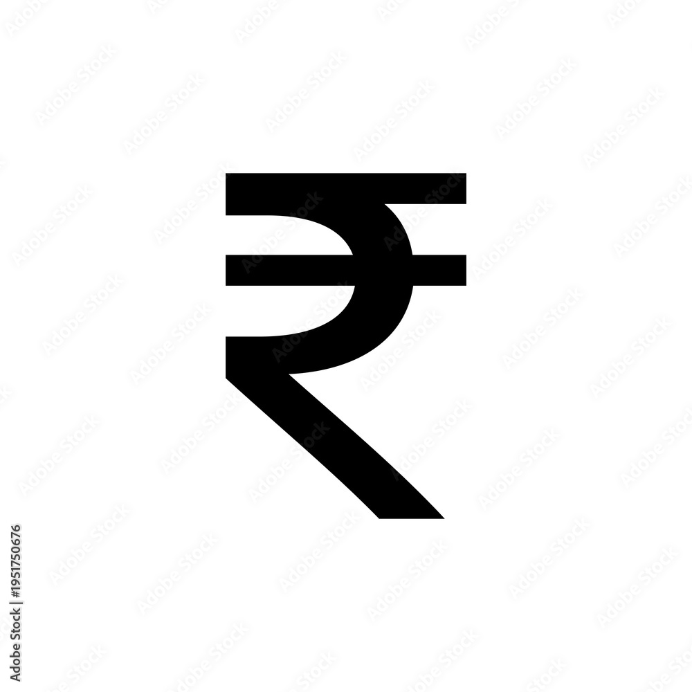 Fototapeta premium Indian Rupee Currency Symbol Vector Icon