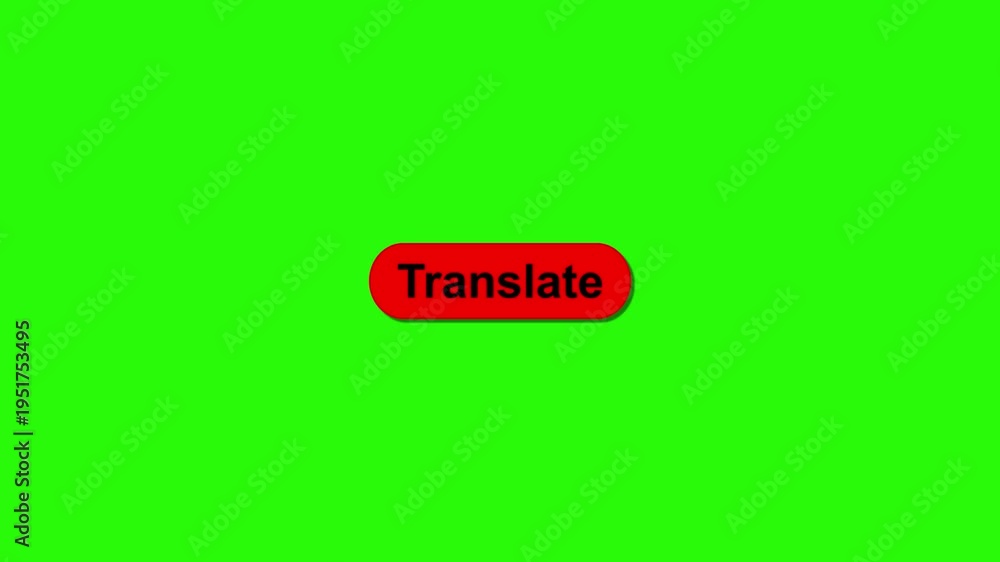 Simple animation of cursor icon clicking Translate button. Pack of ...