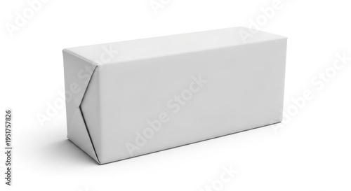 A white rectangular box with a crease on the side