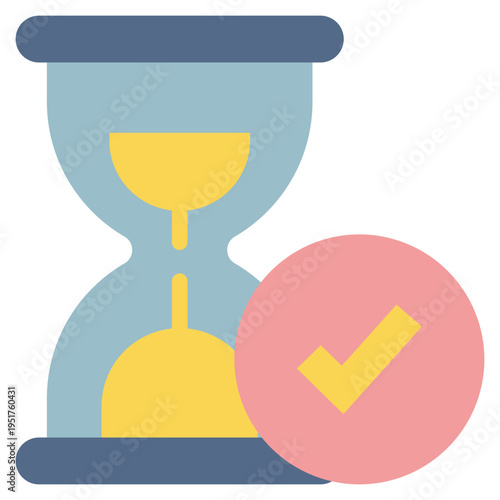 sand watch clock time truth check flat style icon