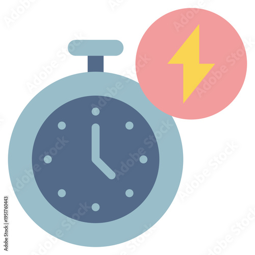 stop watch speed fast service time flat style icon