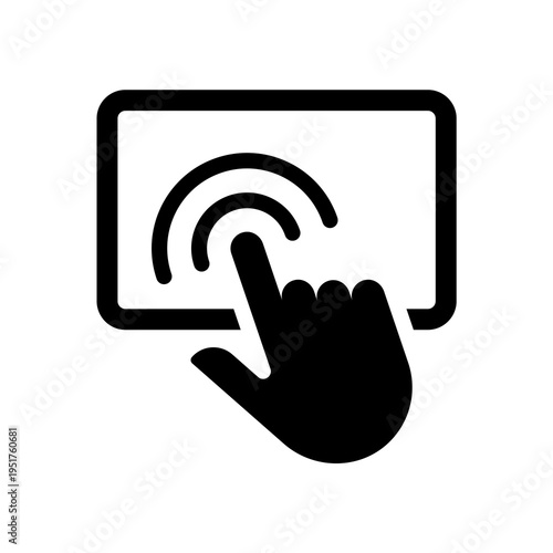 finger tap touch screen icon design