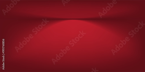 Abstract gradient podium background. Empty red 3D studio background. Clean scene for product presentation mockup template. eps 10