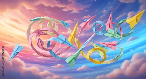 Wallpaper Mural abstract colorful background with butterflies Torontodigital.ca