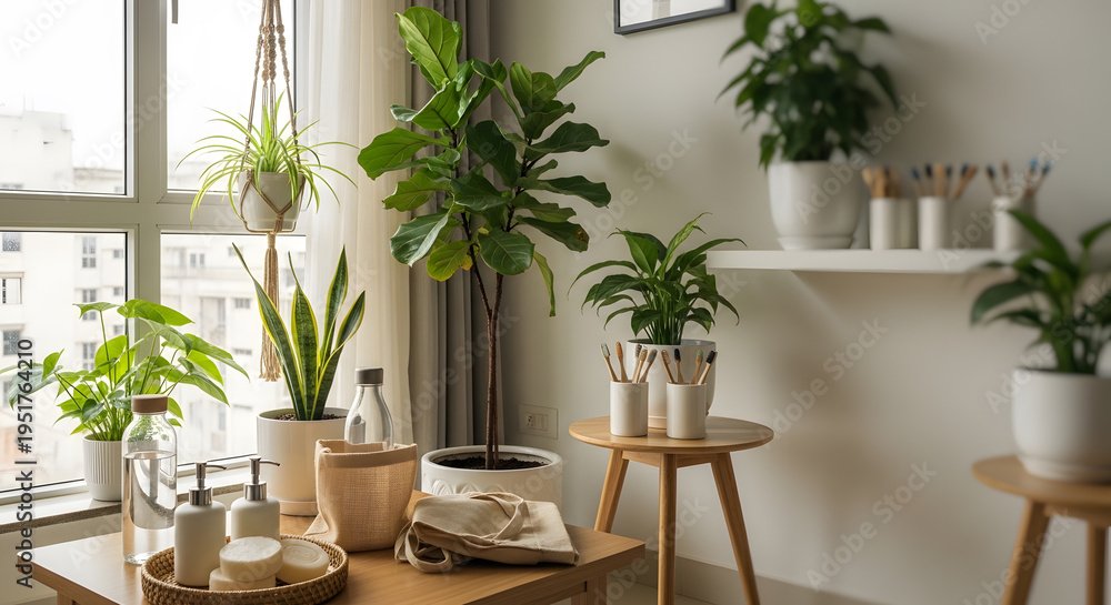 Fototapeta premium Sustainable lifestyle, community living and modern eco friendly practices concept image 81