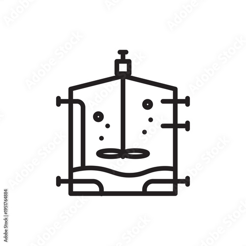 Anaerobic digester icon represents bioenergy tech, symbolizing organic waste hardware, biogas production tools, waste-to-energy systems, methane recovery gear, and sustainable agricultural engineering