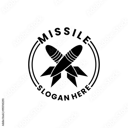 Missile Logo Template Military Power War Concept Icon Design Missile logo vector template