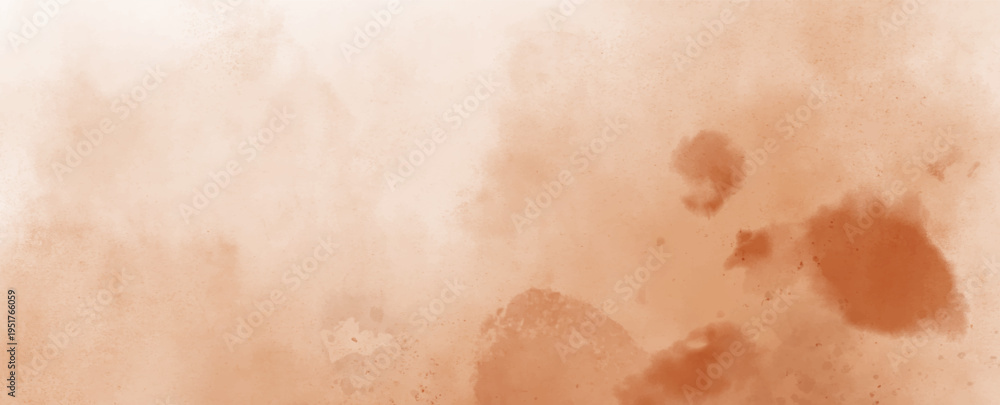 Fototapeta premium Abstract watercolor art background template. brown orange watercolor backdrop empty space for text, banner, presentation or product display graphic design