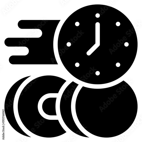 dumbbell exercise gym body weight muscle time solid glyph icon