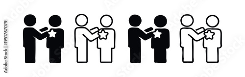 Award and Recognition Icon Set. Employee Reward and Achievement Concept. Best Performance and Appreciation Symbol.