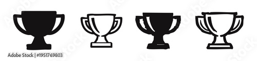 Collection of Trophy and Award Icons - Success, Victory, and Achievement Symbols