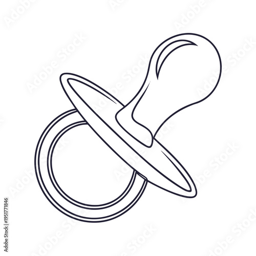Black line of a pacifier baby infant