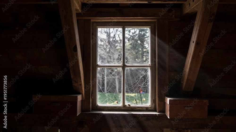 Fototapeta premium Dusty Attic Window