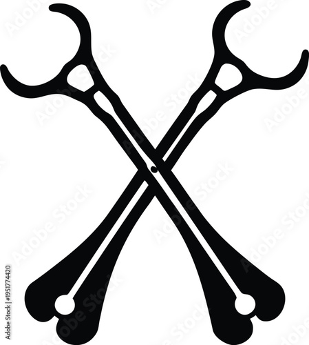 Surgical bone holding forceps silhouette.
