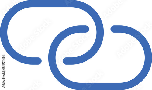 Intertwined chain links illustration, representing connection and attachment