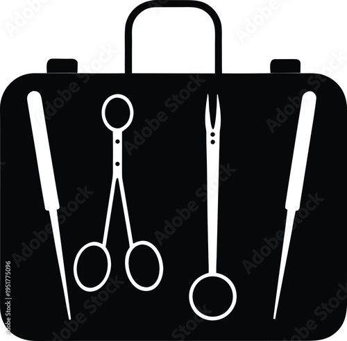 Surgical surgical kit silhouette