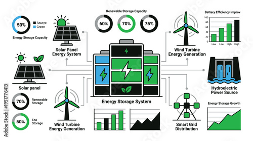 Energy storage system with renewable sources