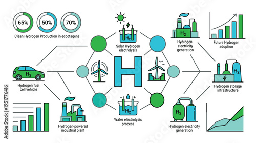 Clean hydrogen production and utilization in various sectors