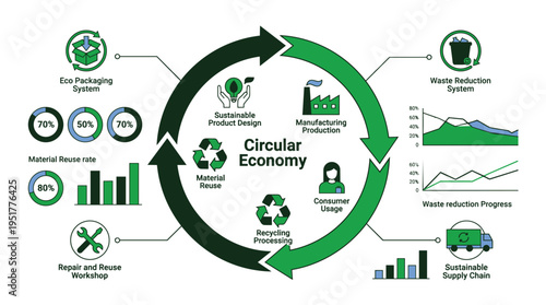 Circular economy concept for sustainable development