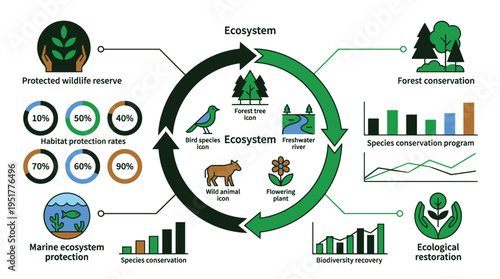 Ecosystem conservation and protection concept