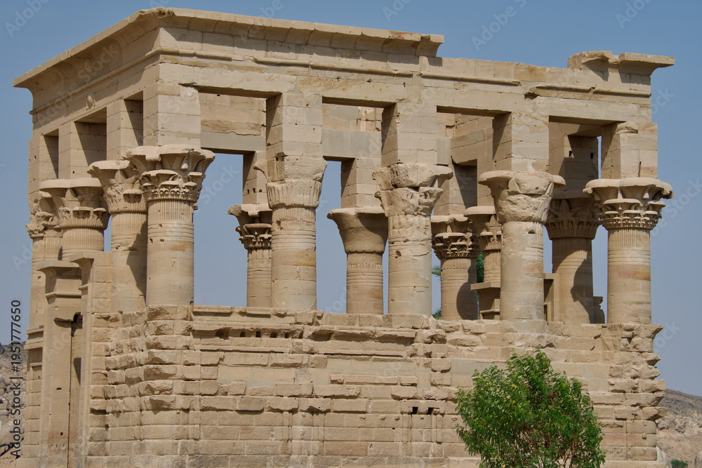 Fototapeta premium Philae temple complex Emperor Trajan's Kiosk or Pharaoh's Bed UNESCO World Heritage Site Agilkia Island Aswan