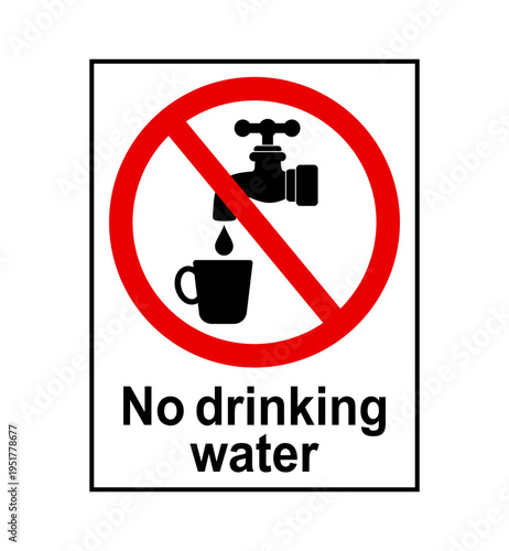 znak zakazujący picia wody