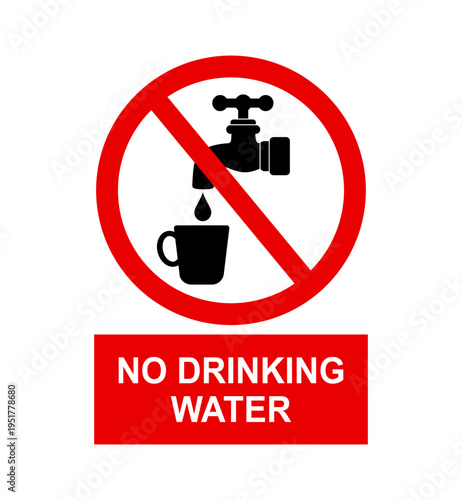 znak zakazujący picia wody