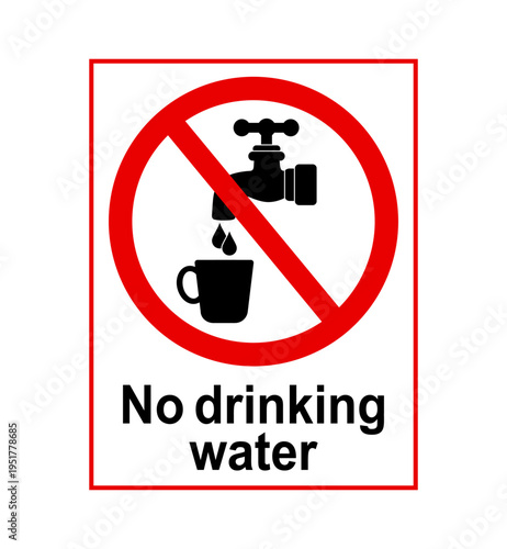 znak zakazujący picia wody