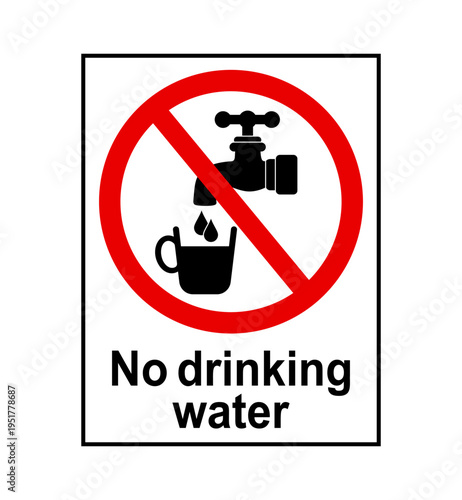 znak zakazujący picia wody