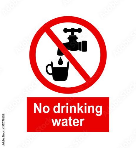 znak zakazujący picia wody