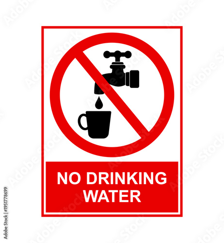 znak zakazujący picia wody