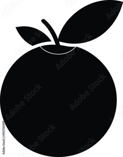 Bilberry silhouette vector art illustration