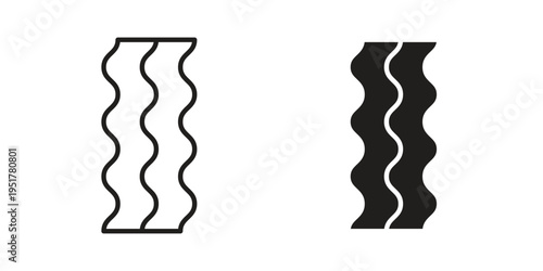 Bacon icon linear vector outline, symbol logo design style