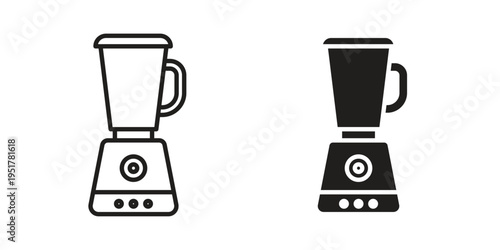 Blender icon linear vector outline, symbol logo design style