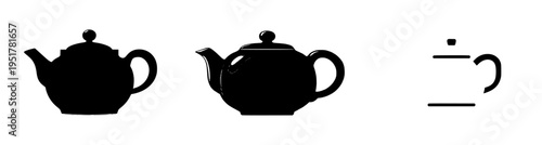 A Traditional Chinese Teapot in a White Vase, with a Glistening Glaze and Finial, Sitting on a White Surface