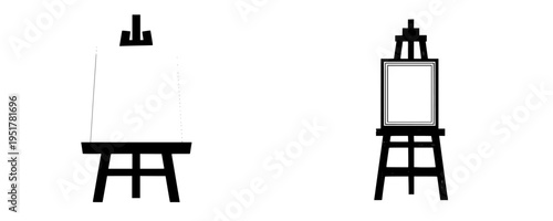 Artist's Easel with Blank Canvas, Ready for Creation