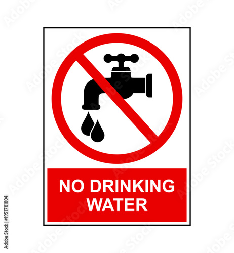 znak zakazujący picia wody