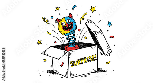 Surprise Party Jack in Box Toy.