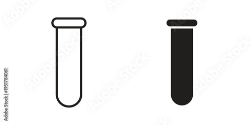 Chemical Tube icon linear vector outline, symbol logo design style