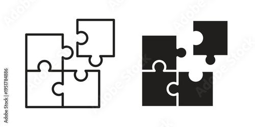 Compatibility icon linear vector outline, symbol logo design style