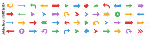 arrow direction icon set vector sign symbol navigation pointer interface ui cursor move forward backward up down left right arrows flat outline glyph editable pack toolkit web app 