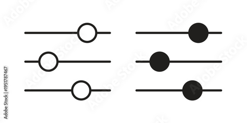 Filter Button icon linear vector outline, symbol logo design style