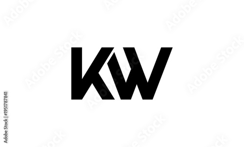 KW initial letter logo or KW monogram