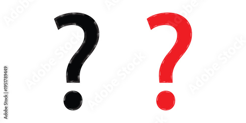 hand draw Question mark isolated on white background